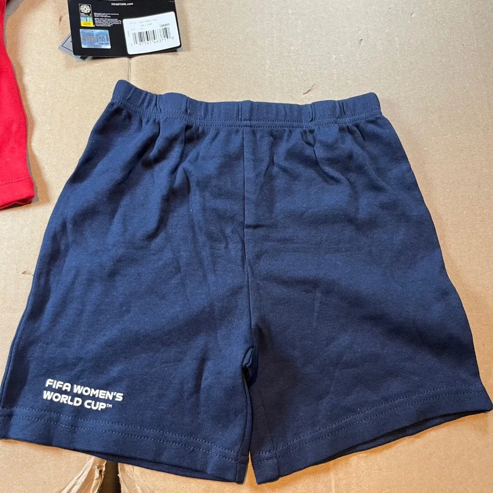 FIFA Womens World Cup‎ 2023 USA Team Kids 2 Piece T-Shirt and Shorts Set 4T Red